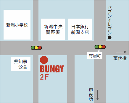 新潟市　英会話バンジーイングリッシュスクールの地図